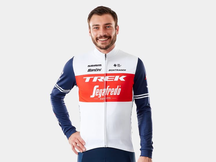 Jersey de Competição da Equipa Masculina Santini Trek-Segafredo Réplica LS