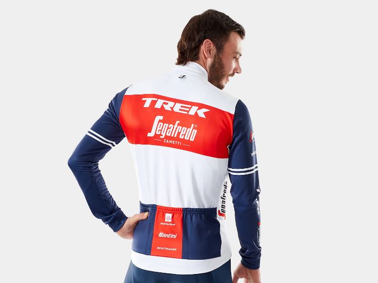 Jersey de Competição da Equipa Masculina Santini Trek-Segafredo Réplica LS