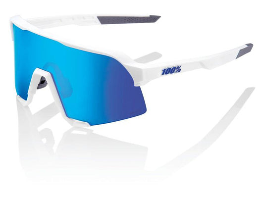 Oculos 100% S3 branco mate L/hiper azul