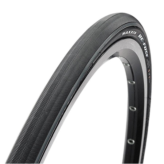 Neumático MAXXIS RE-FUSE 700X23C NEGRO MAXXSHIELD 60TPI PLEGABLE LADO
